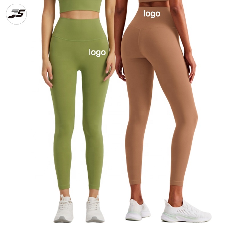 Custom Logo 40 Colors Buttery Soft High Waisted Yoga Leggings Women Tight Pants Tummy Control Yoga Athletic Running Pants