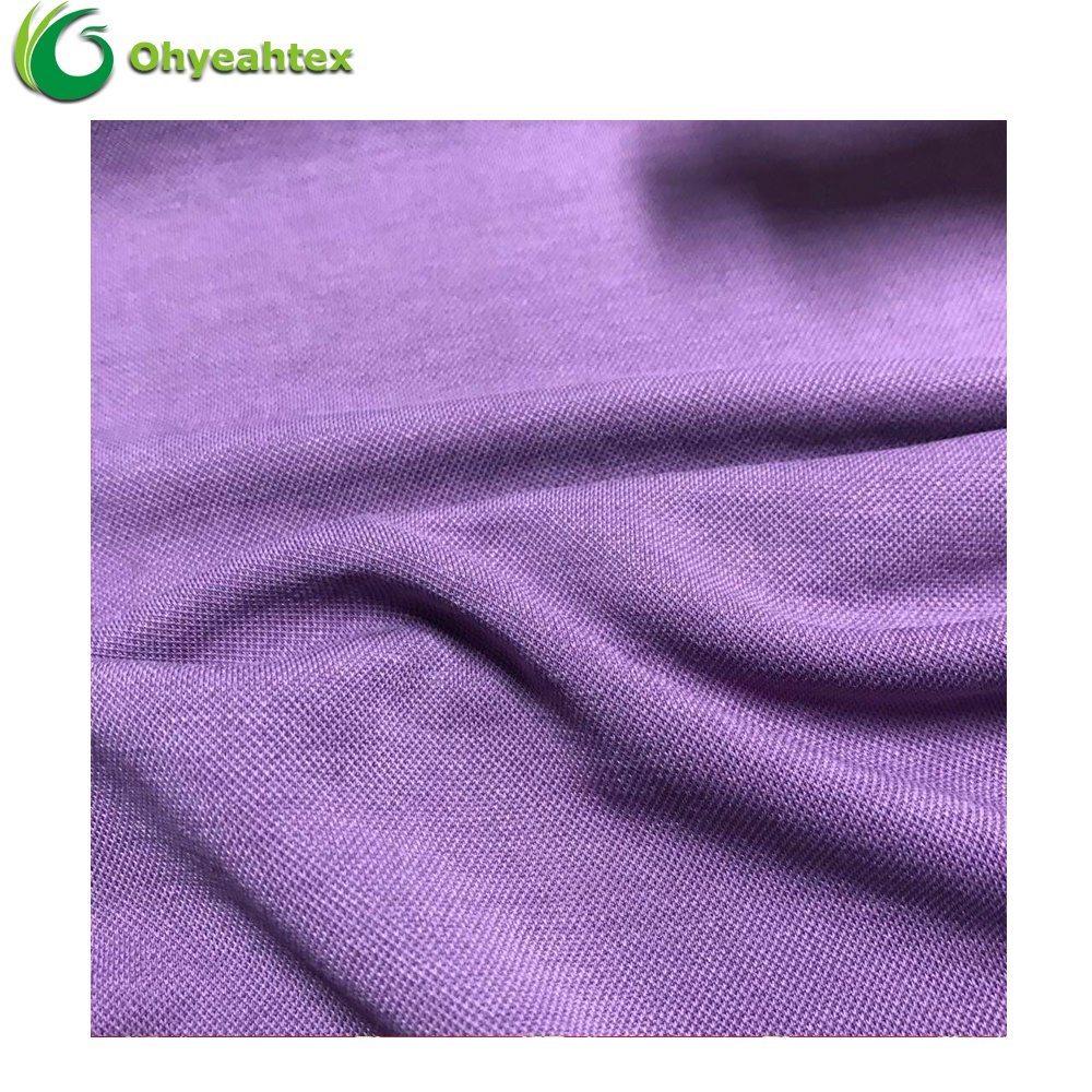 Oeko-tex 100 трикотажная Модальная полиэфирная двусторонняя ткань Pique цена ткани поло