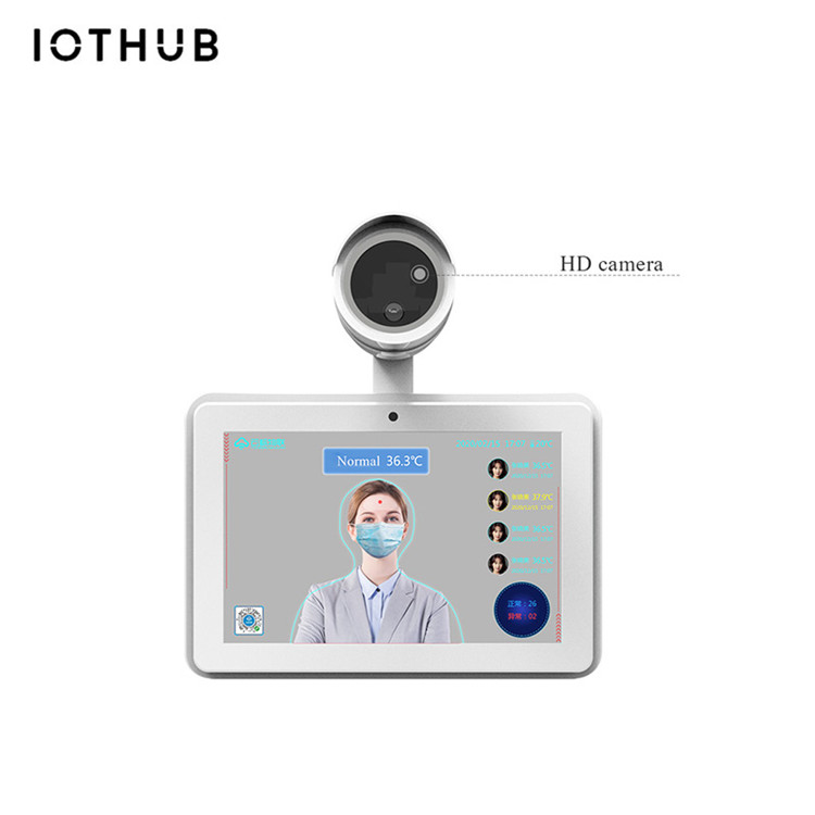 Face Recognition Temperature Sensor 10.1Inch Infrared Digital Human Body Temperature Detector