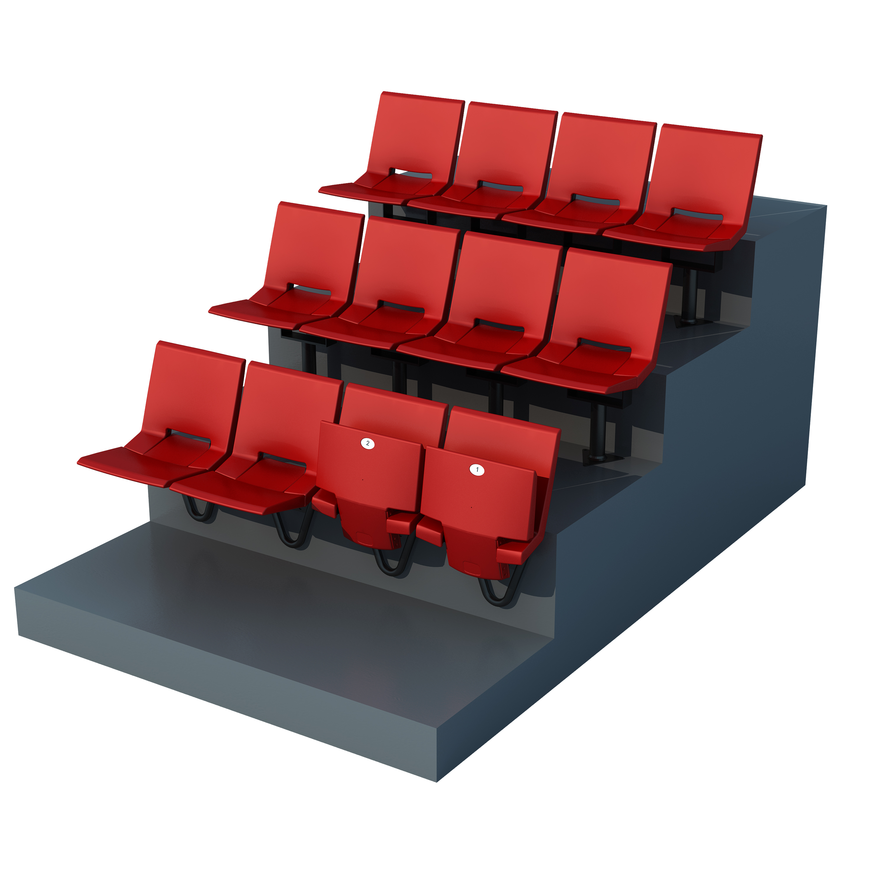 Collapsible Stable Shell Sports Chair Stadium Seat for Indoor And Outdoor Spectator Seating for Sale
