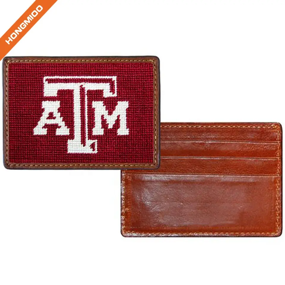 Texas A&M Aggies Needlepoint Front Pocket Card Wallet