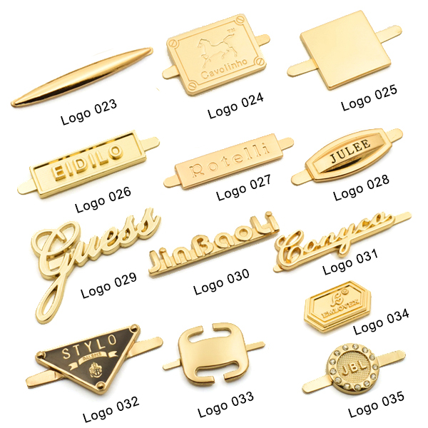 custom design handbag logo plate metal brand label logo for bag