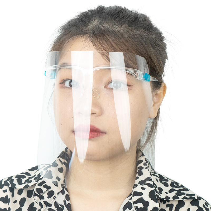 Full Clear Anti Fog Splash Eye Protective Faceshield Safety Glasses Face Shield Visor With Glasses Frames