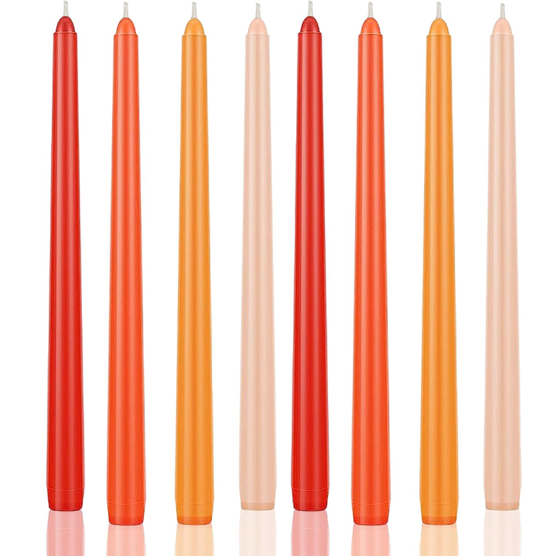 Multicolor 25cm Taper Decor Candle Wedding Birthday Christmas Festival Paraffin Wax Long Stick Soy Wax Scented Taper Candles Set