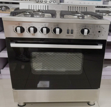 Hot Sell Kitchen Ranges Stainless Steel Free Standing Oven With 5 Burners Traditional Cooking Gas Stove Equipment