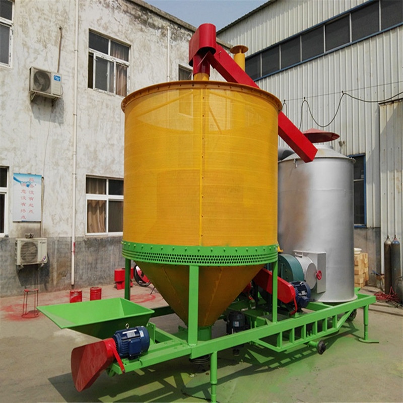 Mobile Small 2 Ton Per Batch Soybean Sorghum Drying Machine Continuous Flow Grain Dryer