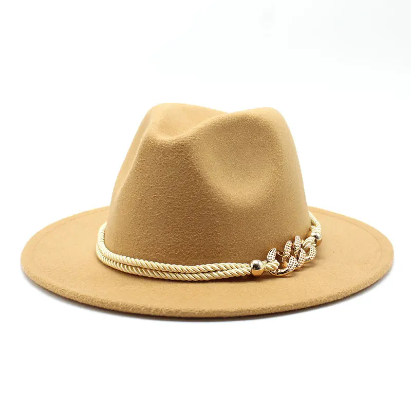 21Colors Artificial wool Blend Trilby hats Brim Simple Church Derby Top Hat Panama Solid Felt Fedoras Hat