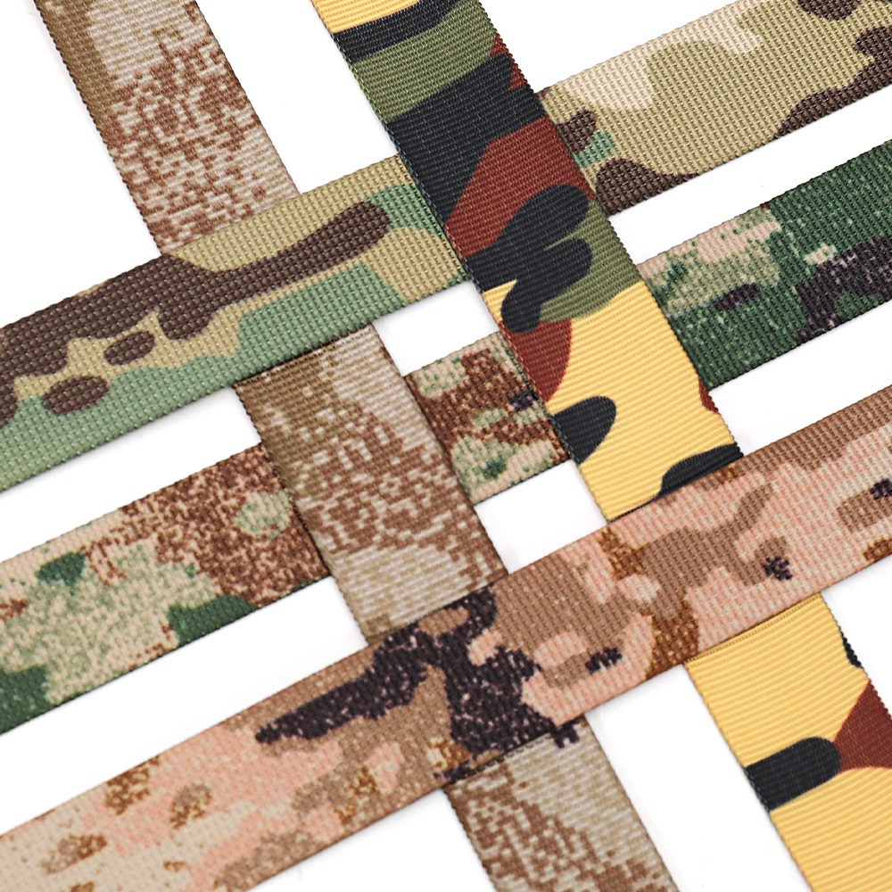 Camouflage Webbing Multi-Texture Thickened Nylon Outdoor Vest Infrared-Resistant Wear-Resistant Matte Flame-Retardant Military