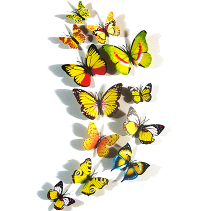 2021 Wedding Decoration Multi-color PVC simulation butterfly for Wedding Wreath