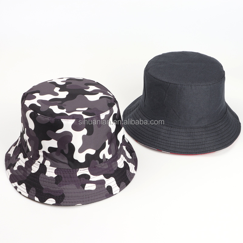 Outdoor mountaineering fishing bucket hat 100 polyester camo safari hats