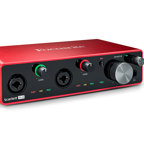 Новое поступление Focusrite Scarlett 4i4 3-е поколение профессиональный аудио интерфейс USB звуковая карта