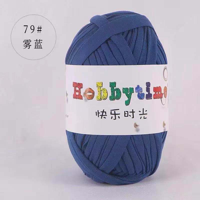 Wholesale 2021 fancy yarn Hand-knitted Material Crochet Bag Cushion Polyester Segment Dyed rainbow T shirt Yarn