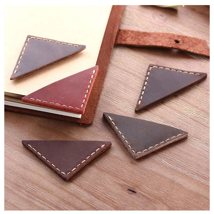 Custom Wholesale Exquisite Bookmark Real Leather Bookmark for Men Personalized