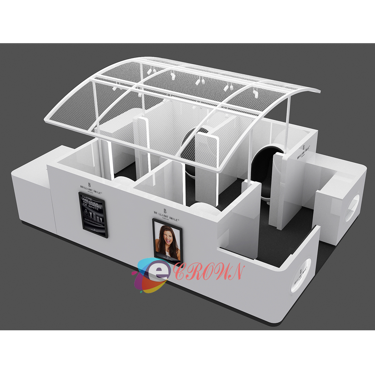 Wall Consumer teeth counter showcase mall Display showcase Retail Slatwall Cabinet beauty dental kiosk ODM