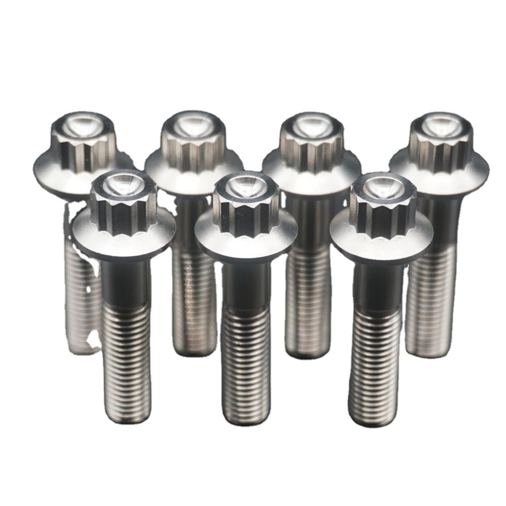 Titanium Bolts M7 X 32mm TC4 Grade.5for BBS HRE SSR BC WORK OZ Rays Bihexagon Flange Three-piece Wheel Titanium Forged Screw/Nut