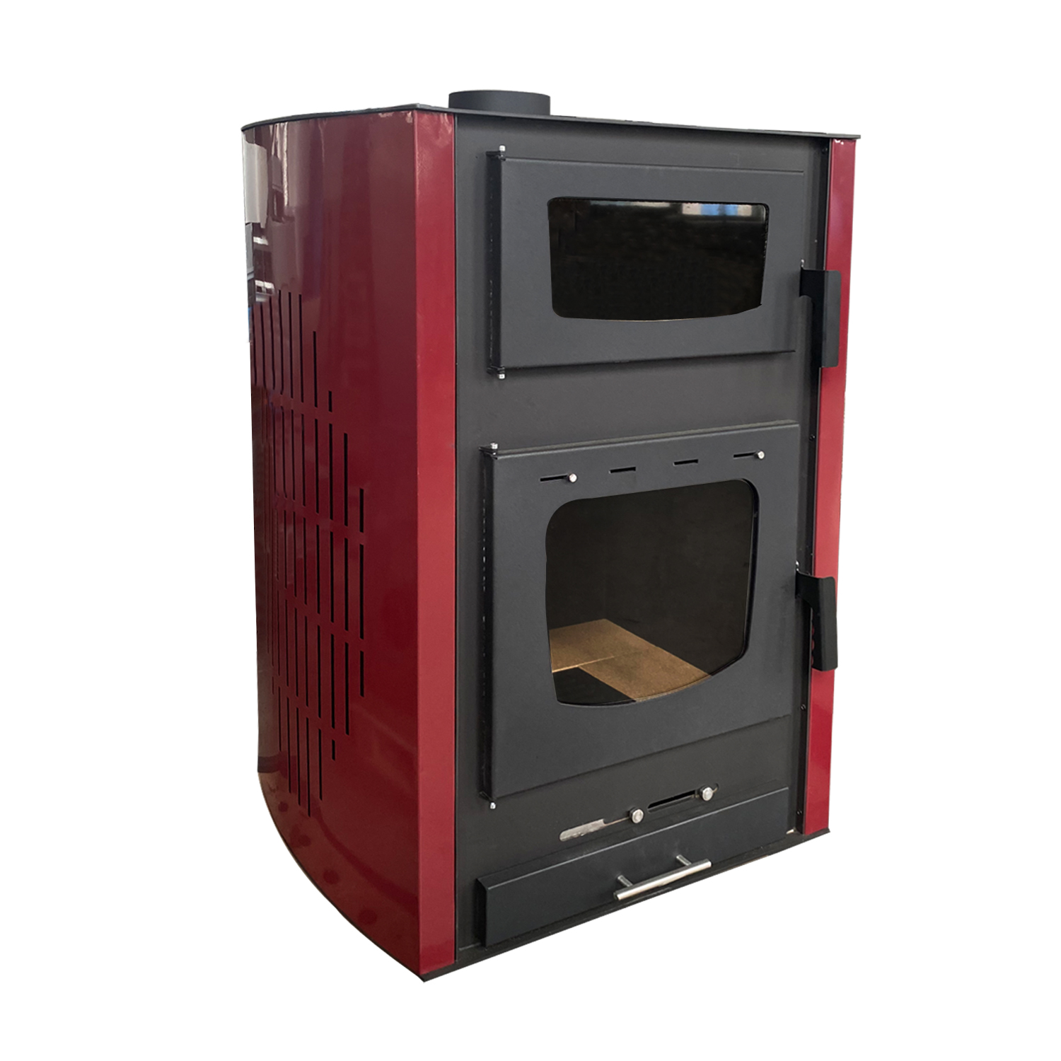 30KW wood burning stove for cooking cast iron wood stove with oven for sale