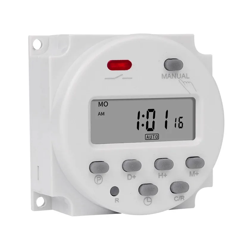 AC110V/220V CN101A Digital Microcomputer 7Days Weekly Programmer Electronic Timer Switch Time Relay with Countdown for Light Fan