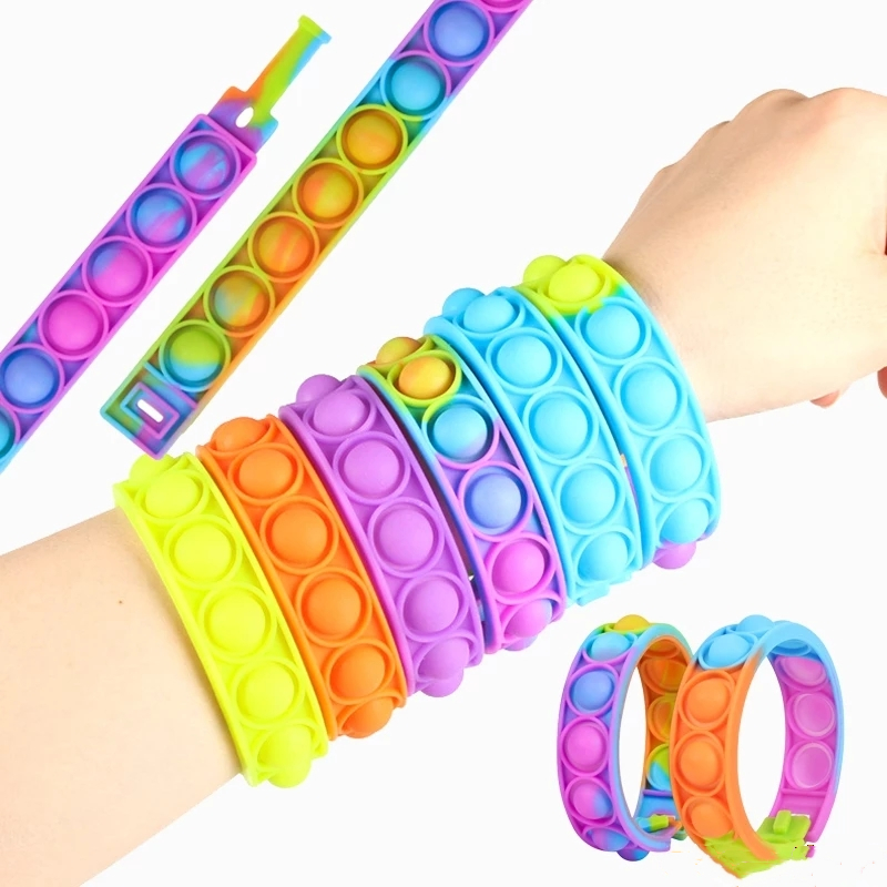 Новый набор для снятия стресса Bubble Popper Pops другие игрушки Fidget браслет для детей и взрослых