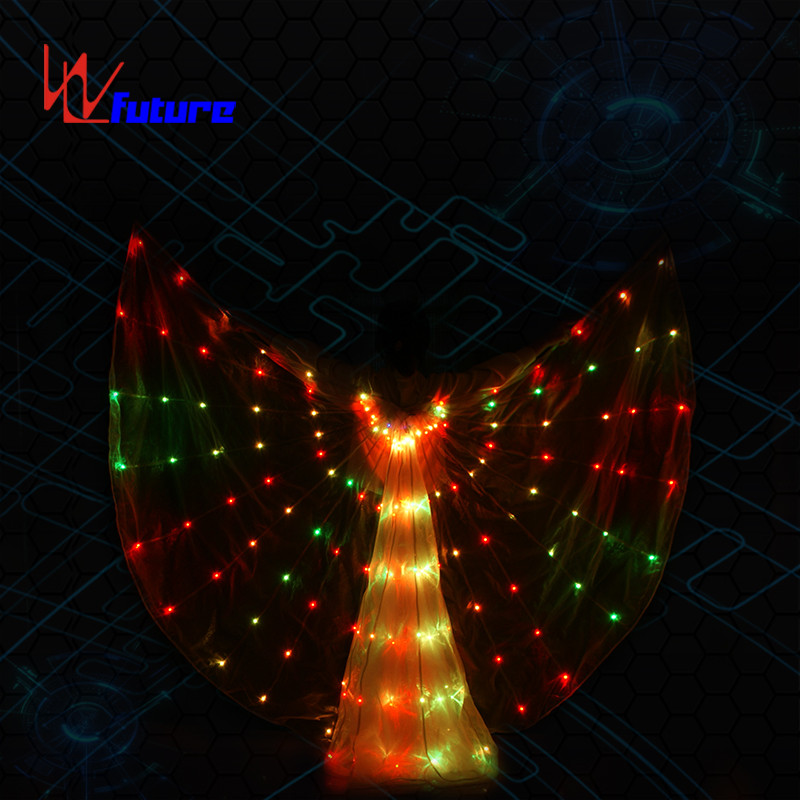 Wireless Controller LED light up rainbow isis wings, LED butterfly wings,led belly dance isis wings