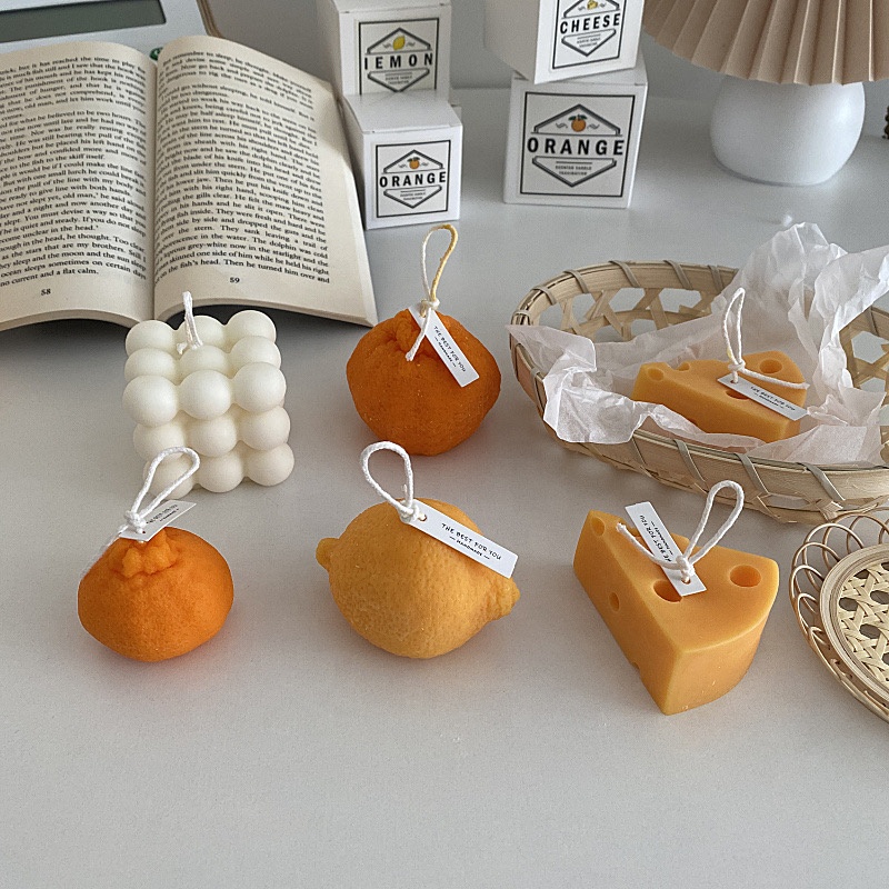 Лучший продукт, Ароматизированная соевая Свеча в форме мандарина, торта, фруктов