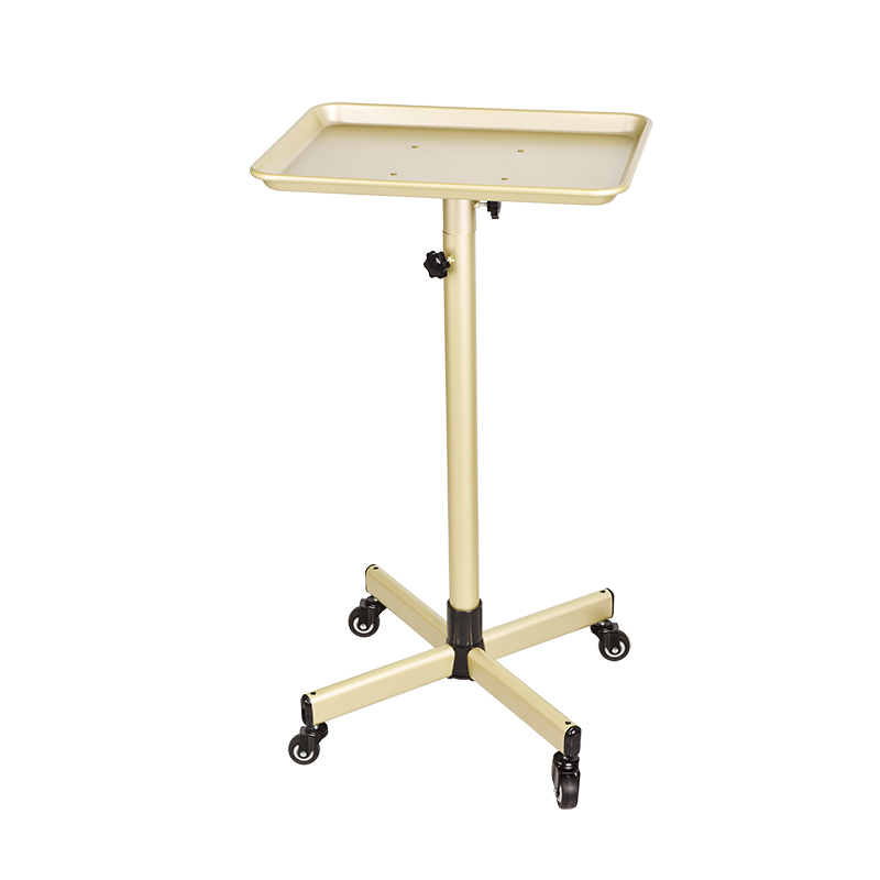 Gold Salon Hairdressing Trolley with Wheels - Modern 50pcs Adjustable Height Salon Cart