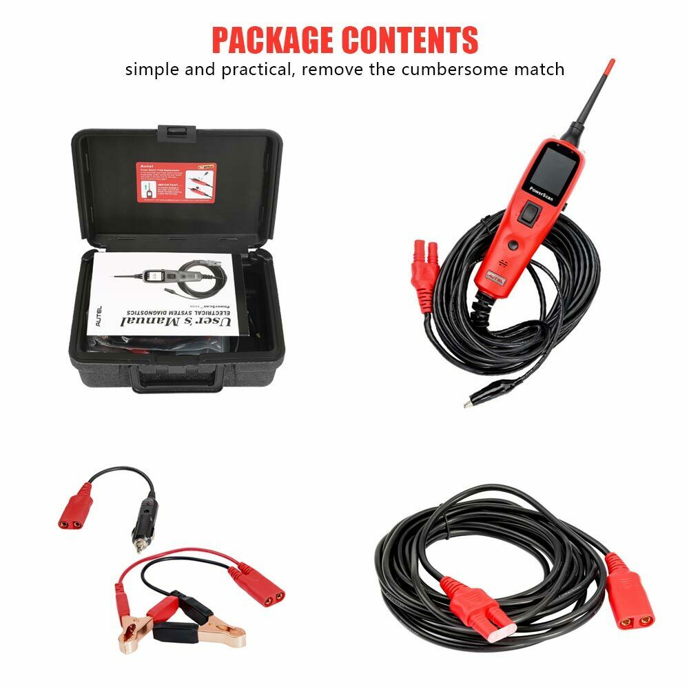 Autel оригинальный электросканер PowerScan PS100 по заводской цене, диагностический инструмент для электрической системы, сканер OBD2, тестер автомобильной цепи