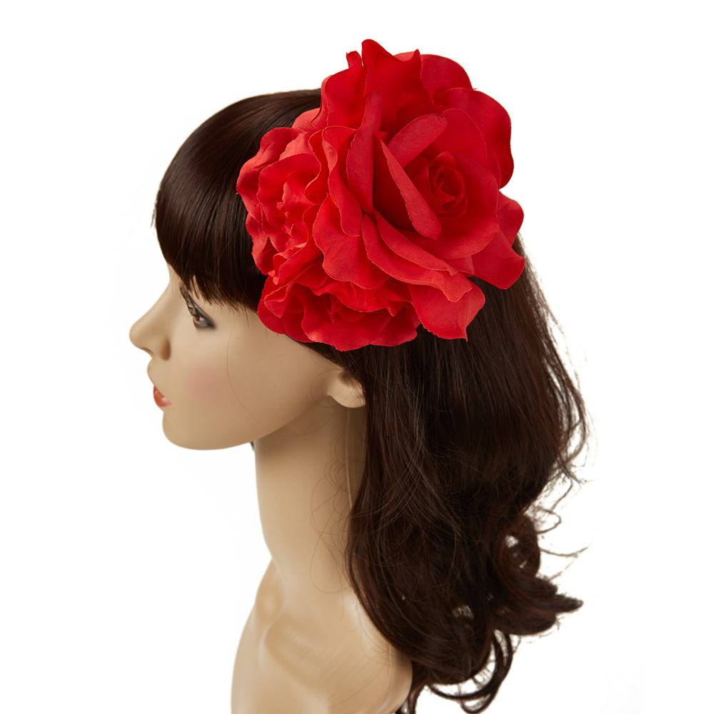 2021 Factory Vintage Hair Clips Flower Hair Pins for woman Kids Boutique Custom big flower hair clip for party