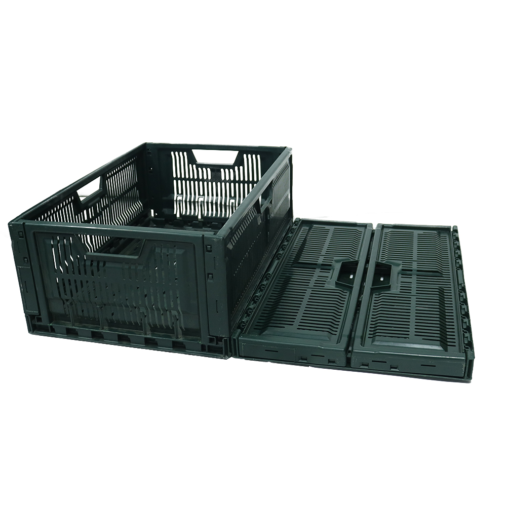 Supermarket Display Racks Folding Turnover Box Collapsible Storage Crate  Shipping Storage Logistic Box Collapsible Crates