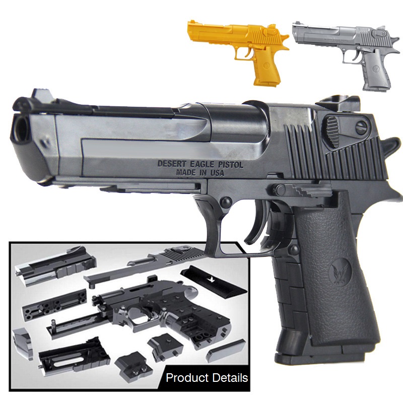DIY building blocks toys weapon Desert Eagle and BERETTA Revolver with bullet plastic pistol model toy guns for boys