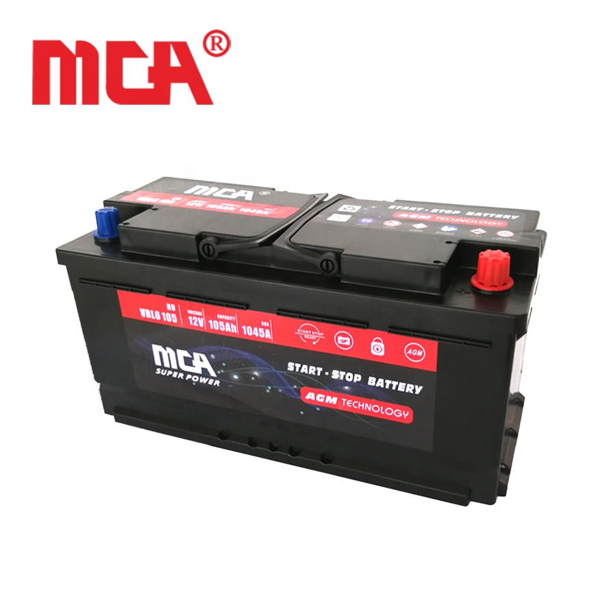 Аккумуляторная батарея 12V 105Ah авто с клапанным регулированием запуска автомобильного аккумулятора