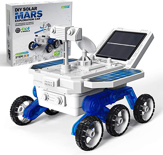 Dropshipping STEM Kid Science Experiment Models Kits DIY Solar Mars Exploration Cars Toys battery or Solar power toy