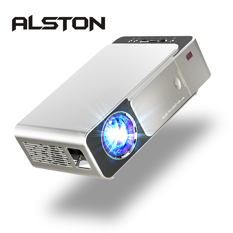 Проектор ALSTON T6 со светодиодной подсветкой и синхронизацией, 4k, 3500 лм, USB, 1080p