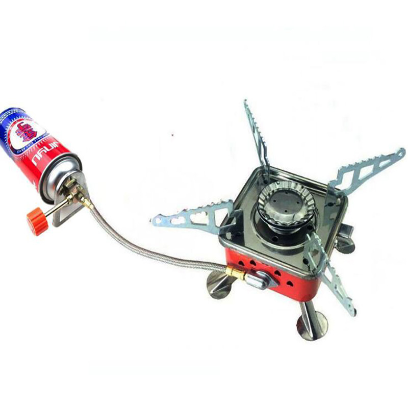 New outdoor barbecue folding portable cassette stove mini square square butane stove mini gas stove for camping