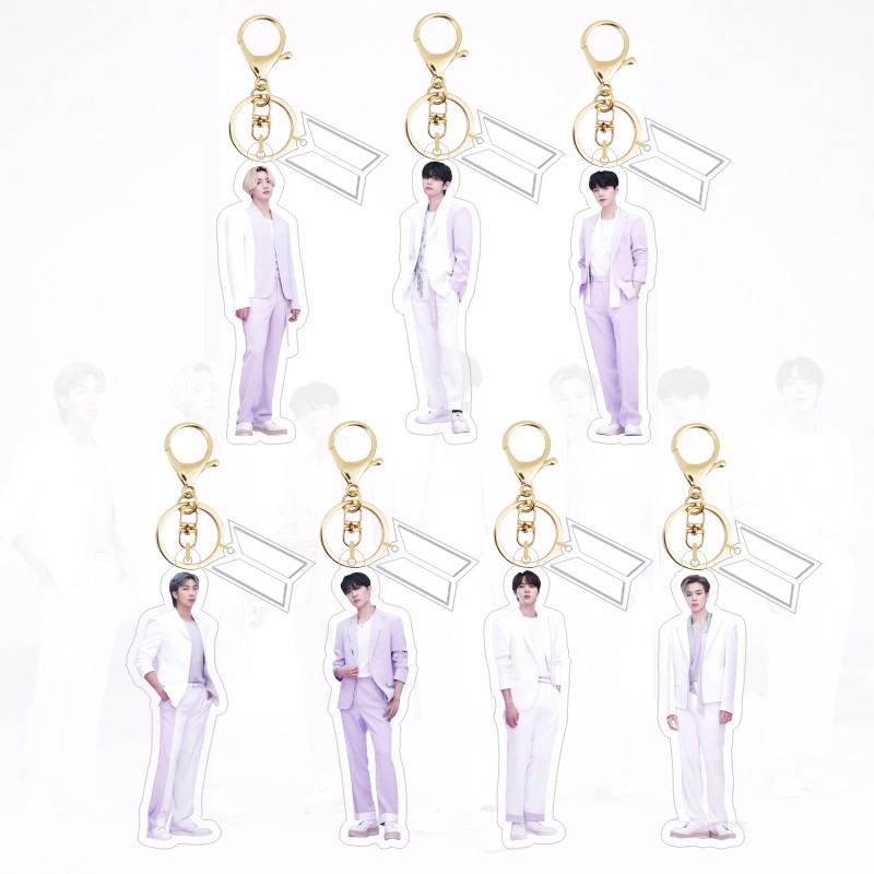 Оптовая продажа Kpop Новый Bangtan Boys плёночный пластиковый ПВХ акриловый брелок