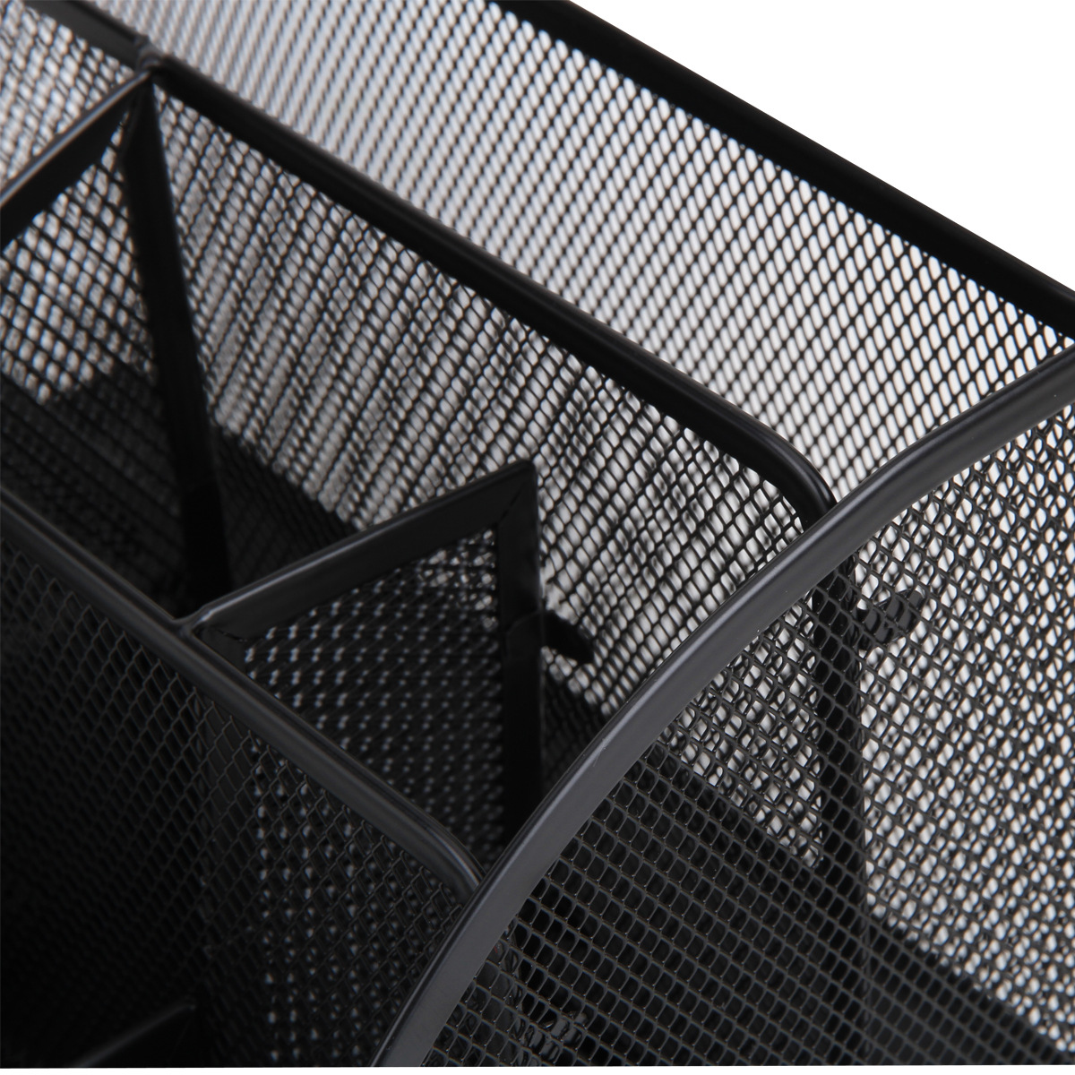 OP Holder File Metal Mesh Desk Kawaii Office Cute Storage Desk Organizer With Eight Compartments   One Sliding Drawer