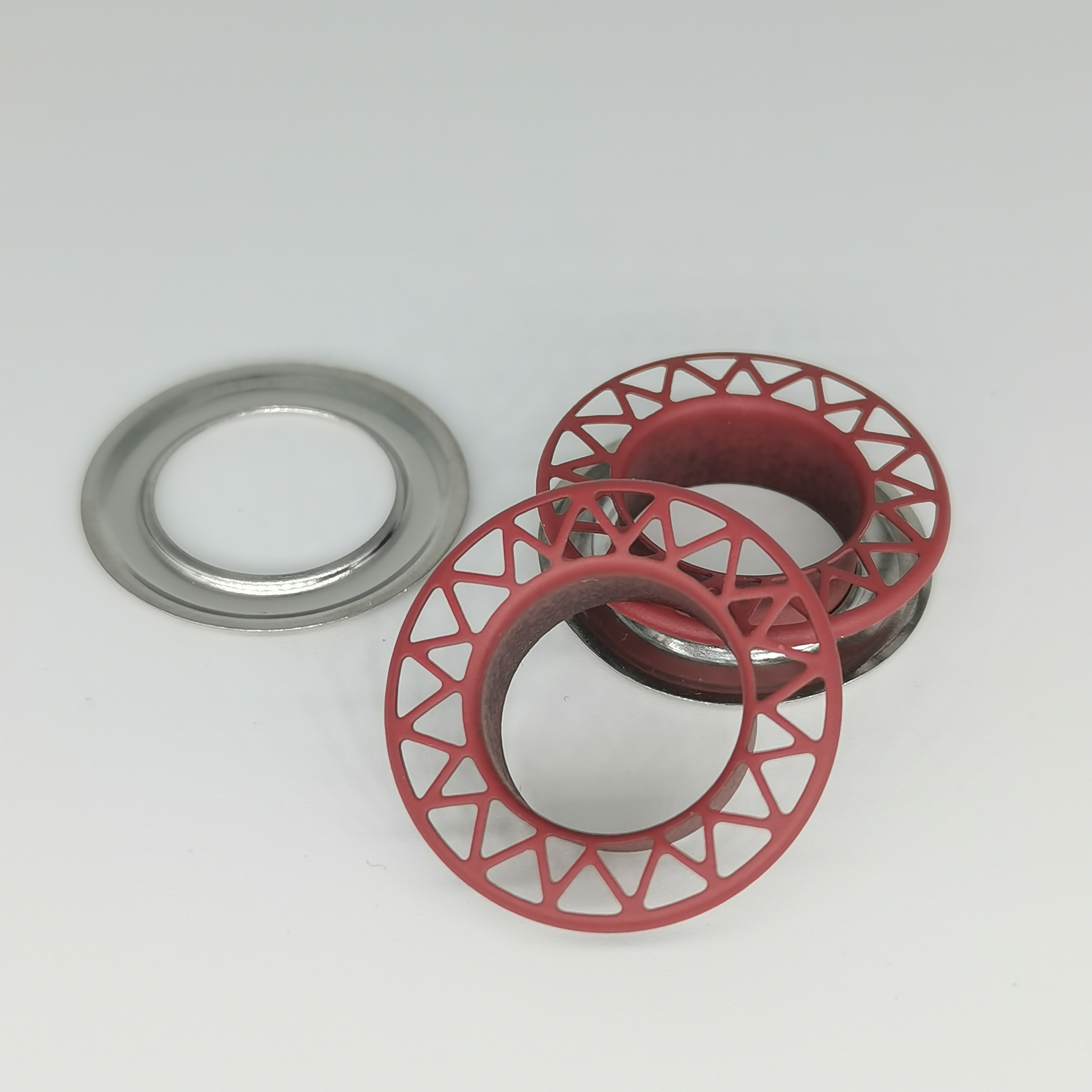 Custom Metal Brass Hollow Button Eyelet Ring Set With Pewasher Can Pass The Water-Washing Test