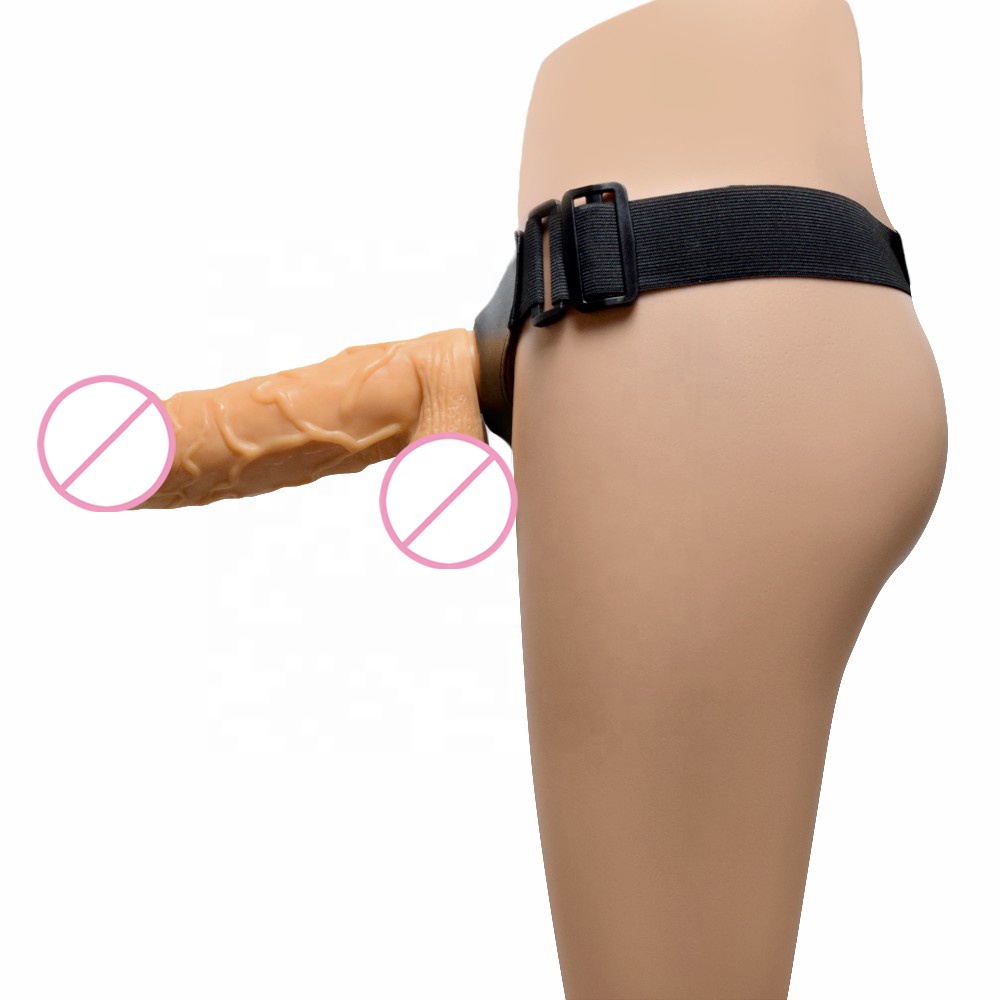 9.84'' Rough Factory Price PVC Dildo Strap On Leather Pants Sex Toys Wear Artificial Penis