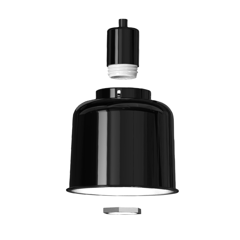 NOMOY PET Reptile Light Fixture with Removable Ceramic Socket with On Off Toggle Switch in Black Dome Reptile UVB Light Fixture
