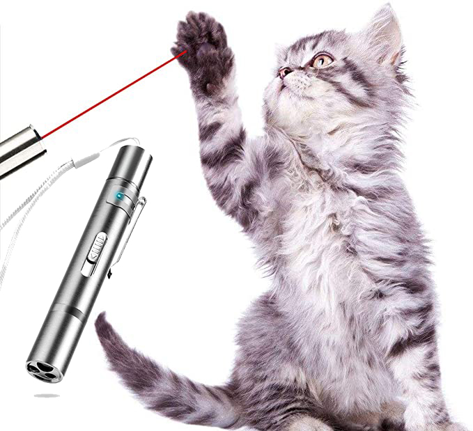 Многофункциональная лазерная указка для кошек 3 в 1, Usb, Интерактивная Лазерная Игрушка для кошек