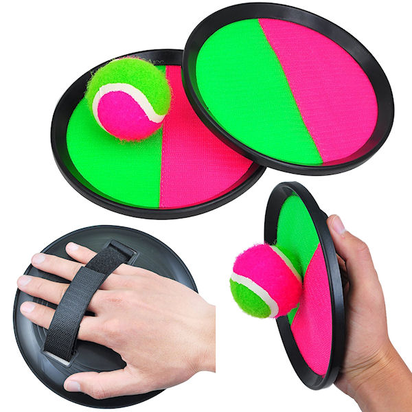 Toss and Catch Ball Set Beach Games - Upgraded Paddle Ball Catch Set Durable Paddle Toss and Catch Ball Beach Toys