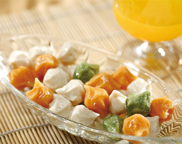 Производство пищевых продуктов OEM замороженные морепродукты surimi красочный мяч для рыбы