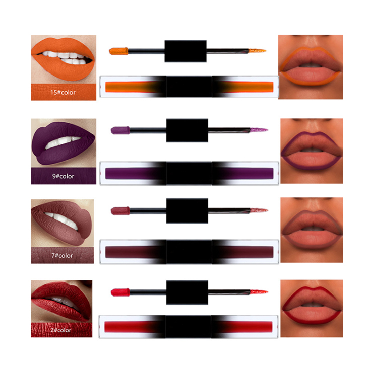 Wholesale private label multicolor double lip gloss lip liner
