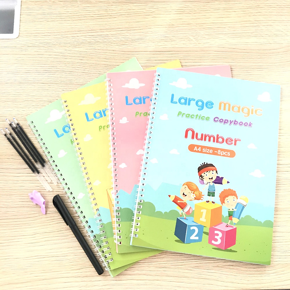 New A4 Size English Handwriting Large Sank Magic Practice Copybook for Kids