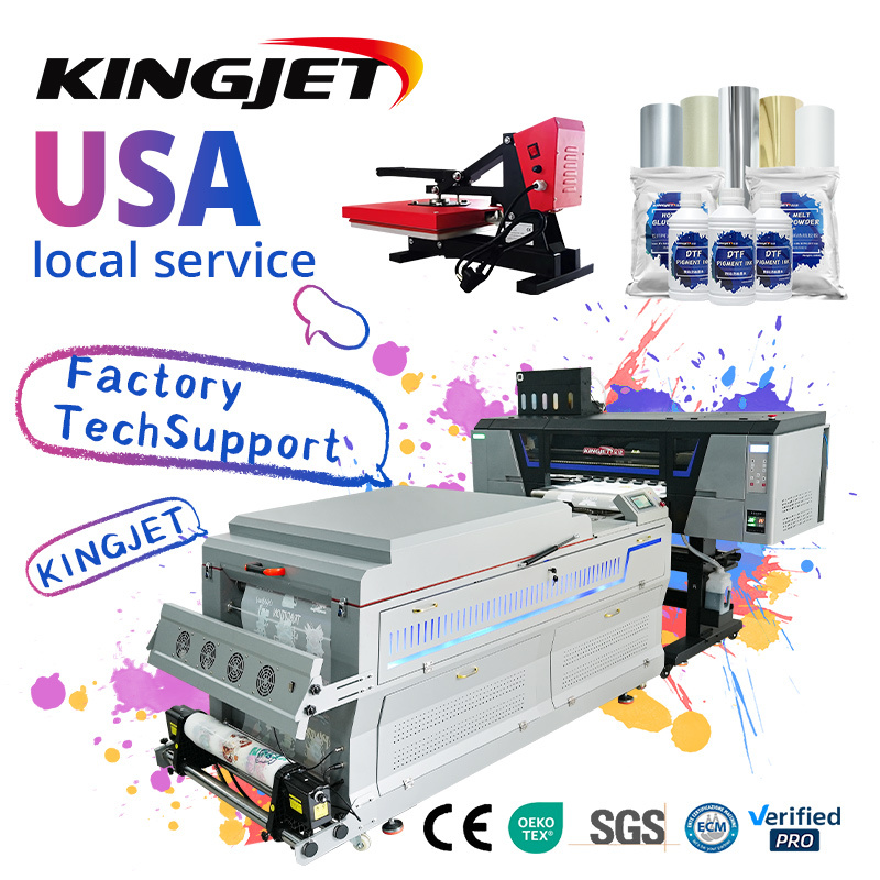 Factory Direct Sale Smart 60cm Double 4720 Heads CMYKW DTF Direct To Film Pet Printer For Mass T-shirt Garment Sleeves Transfer