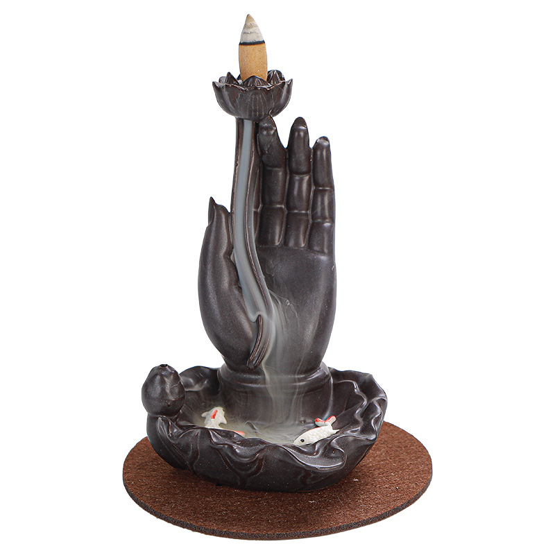 Free 50cones Creative Home Decoration Backflow Stick Incense Burner Waterfall Burner Ceramic Censer For Teahouse