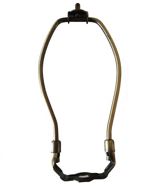 lamp shade holder harp steel lamp harp in Brass Nickel plating with saddle adapter