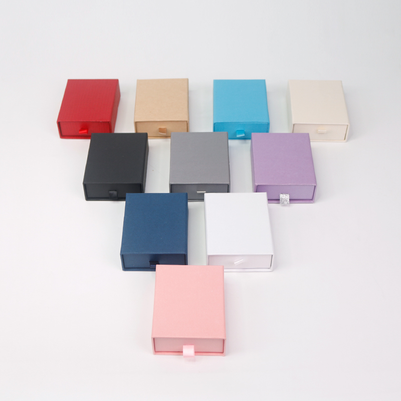 Wholesale Custom Logo Spot Paper Drawer Ring Box Necklace Jewelry Earring Pendant Set Gift Box