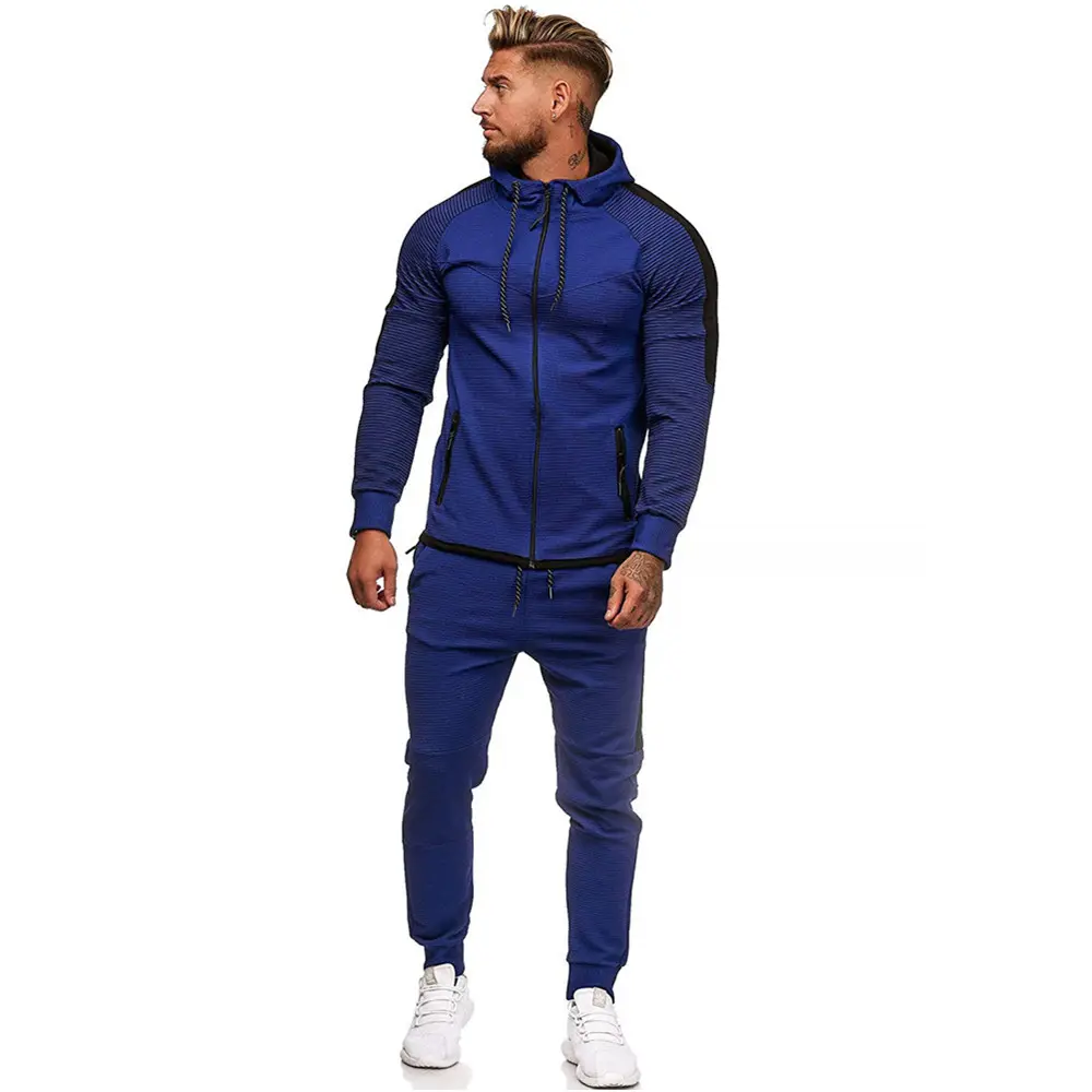 2021 Hot Sale High Quality Wholesale Custom Your Own Design Men Tracksuit New Style Slim Fit Tracksuit For Men/