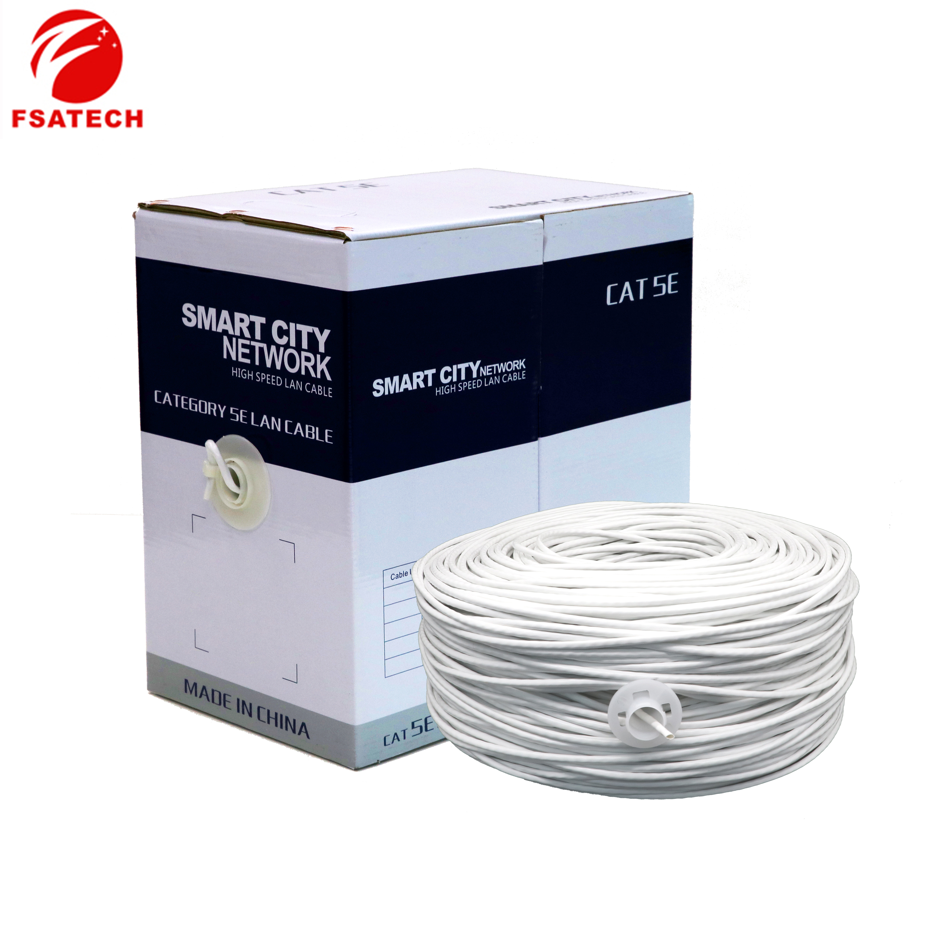 Fsatech Cat5E Hd удлинитель 24Awg интернет-сеть Rj45 Cat 5E 4Pr Lan Utp патч-кабель для внутренней проводки