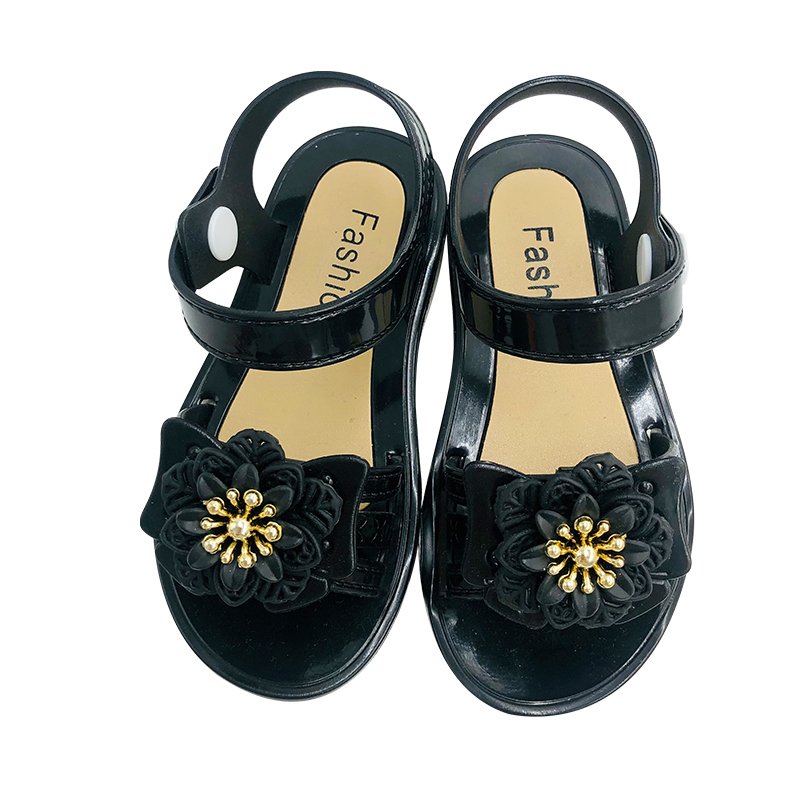Outdoor summer children sandels black kids 8 yr old flat shoes sandals for girls stylish pair 1